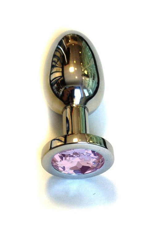 Kiotos - Buttplug RVS Met Roze Kristal - Large-Erotiekvoordeel.nl