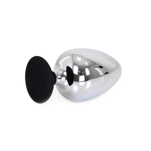 Kiotos - Buttplug RVS Met Siliconen Voetje BIG-S-Erotiekvoordeel.nl