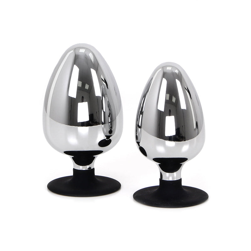 Kiotos - Buttplug RVS Met Siliconen Voetje BIG-S-Erotiekvoordeel.nl