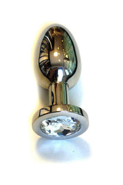 Kiotos - Buttplug RVS Met Transparant Kristal - Large-Erotiekvoordeel.nl