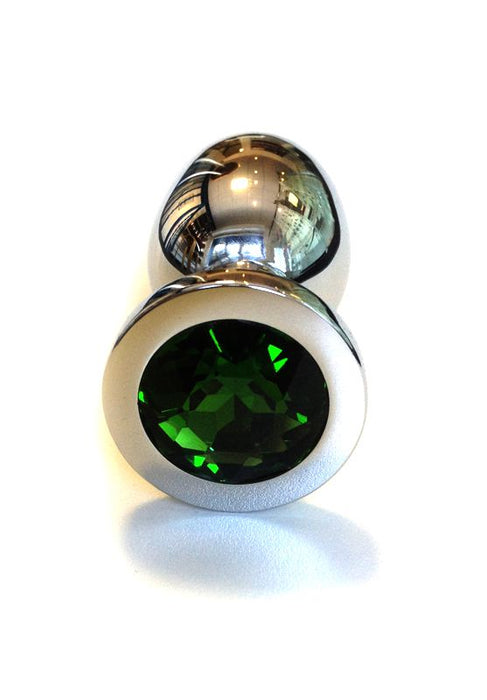 Kiotos - Buttplug RVS - Met groen Kristal-Laced-up.nl