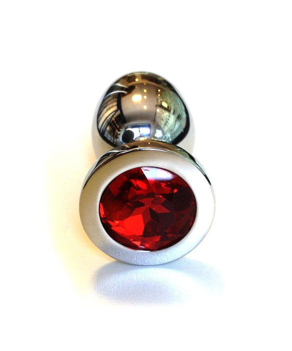 Kiotos - Buttplug RVS Met Rood Kristal-Laced-up.nl