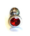 Kiotos - Buttplug RVS Met Rood Kristal-Laced-up.nl