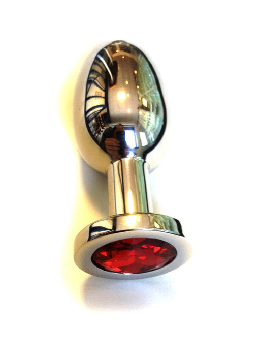 Kiotos - Buttplug RVS Met Rood Kristal-Laced-up.nl