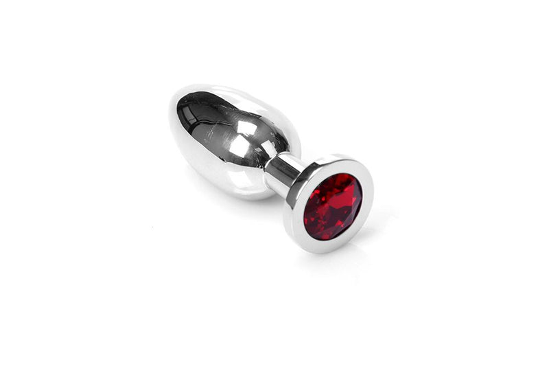 Kiotos - Buttplug RVS Met Rood Kristal-Laced-up.nl