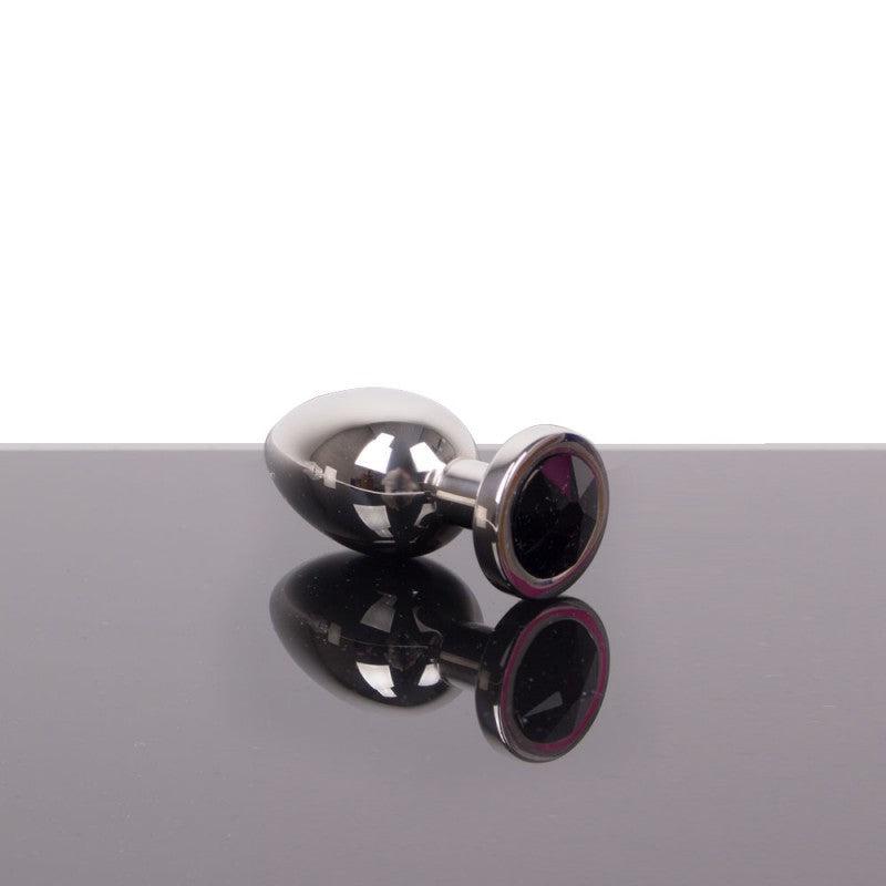 Kiotos - Buttplug RVS Met Zwart Kristal-Laced-up.nl