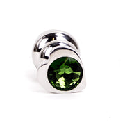 Kiotos - Buttplug geribbeld RVS Met diamant In hartvorm - groen-Erotiekvoordeel.nl
