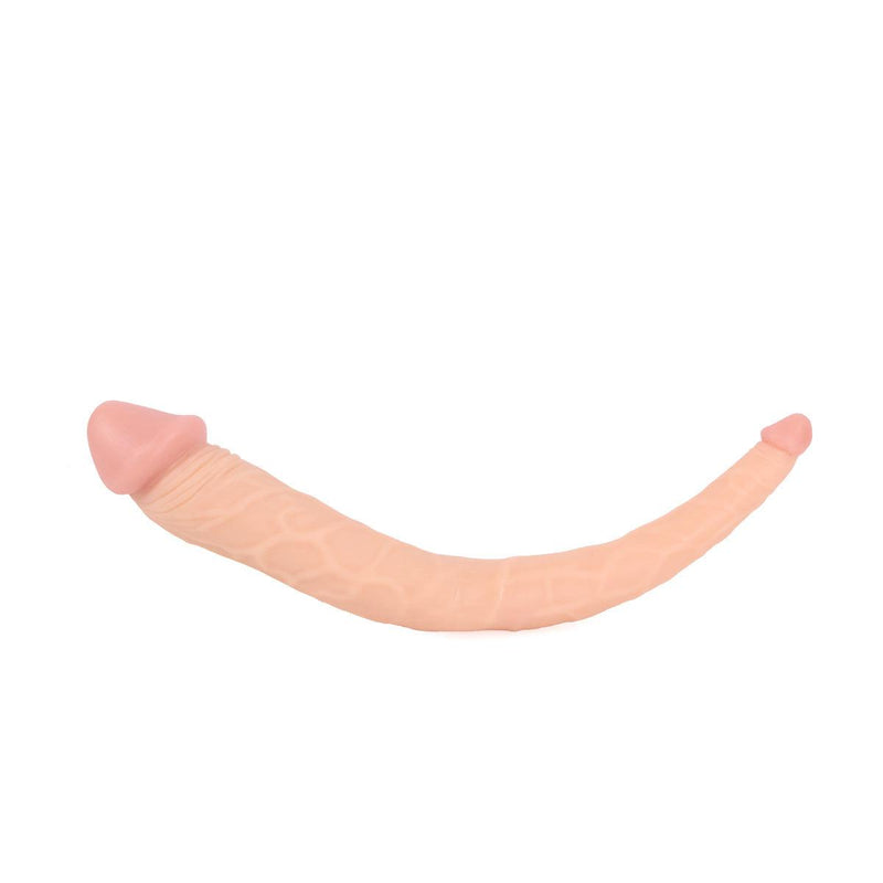 Kiotos Cox - Dubbele Dildo - 35 x 2.2/5 cm - Lichte Huidskleur-Laced-up.nl