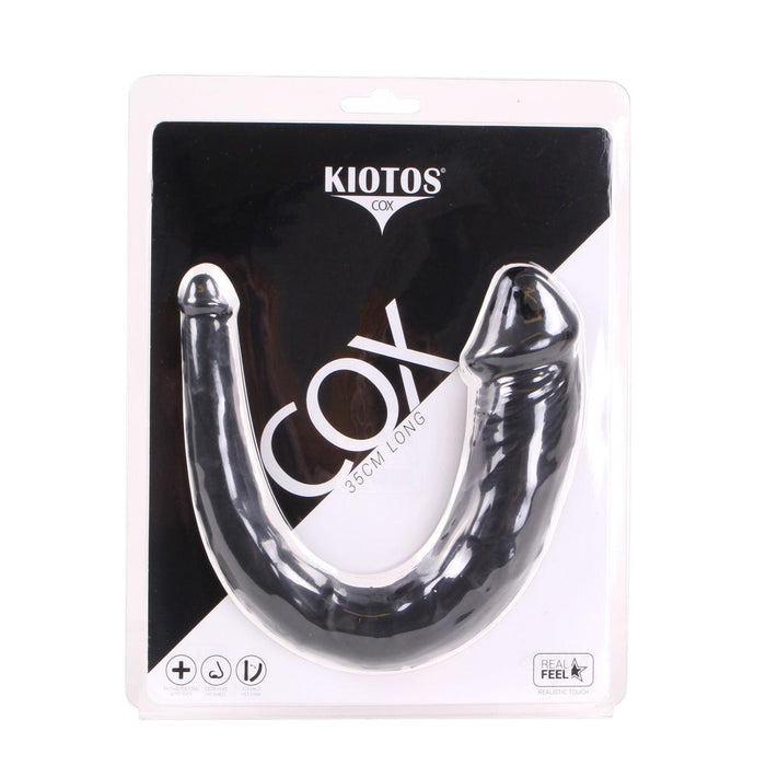 Kiotos Cox - Dubbele Dildo - 35 x 2.2/5 cm - Zwart-Laced-up.nl
