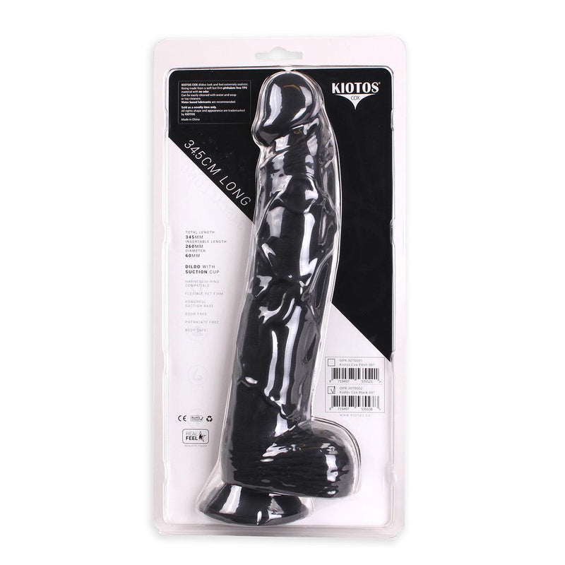 Kiotos Cox - Extra Grote Dildo 34,5 x 6 cm - Zwart-Laced-up.nl