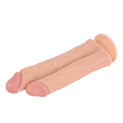 Kiotos Cox - Extreme Sandwich Dildo 28 x 6 cm - Lichte Huidskleur-Laced-up.nl