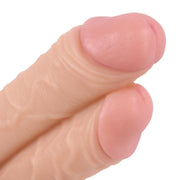 Kiotos Cox - Extreme Sandwich Dildo 28 x 6 cm - Lichte Huidskleur-Laced-up.nl