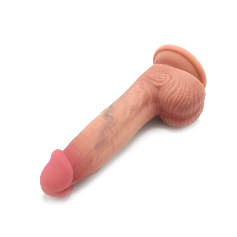 Kiotos Cox - Levensechte Siliconen Dildo - Lengte 200 mm - Lichte huidskleur - Met zuignap - 046-Laced-up.nl