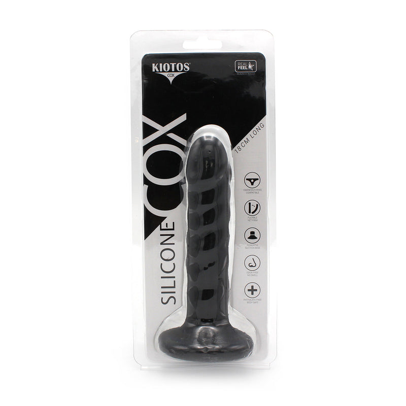 Kiotos Cox - Siliconen Dildo 18 x 3 cm - Zwart-Laced-up.nl