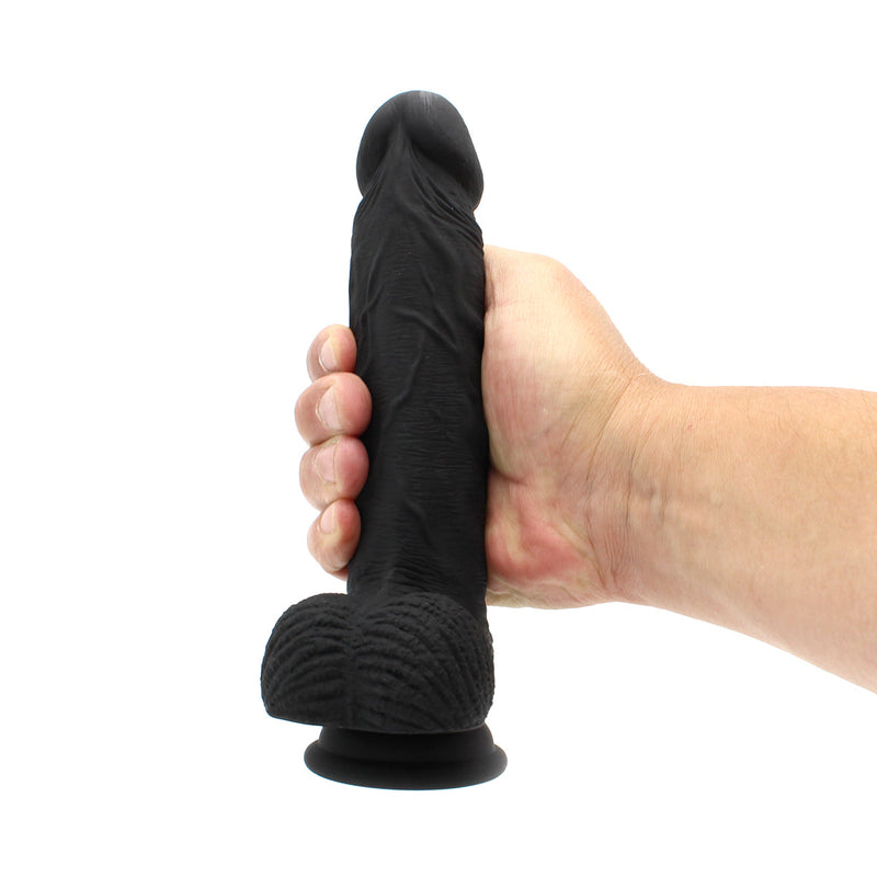 Kiotos Cox - Siliconen Dildo 21.5 x 3.7 cm - Zwart-Laced-up.nl