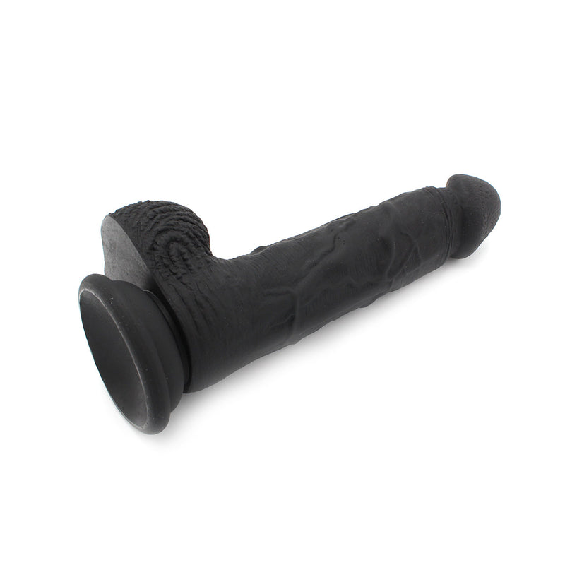 Kiotos Cox - Siliconen Dildo 21.5 x 3.7 cm - Zwart-Laced-up.nl