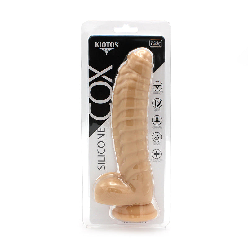 Kiotos Cox - Siliconen Dildo 22 x 5 cm - Lichte Huidskleur-Laced-up.nl