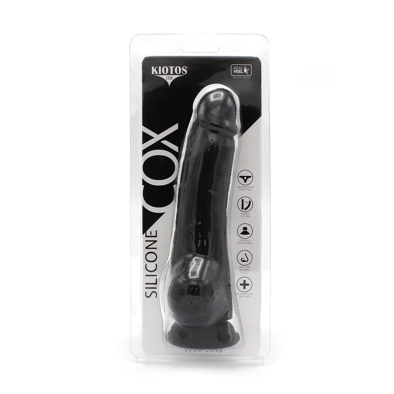 Kiotos Cox - Siliconen Dildo 23 x 4 cm - Zwart-Laced-up.nl
