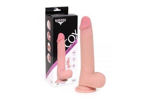 Kiotos Cox - Sliding Skin Dubbellaags Dildo 23 x 4 cm - Lichte Huidskleur-Laced-up.nl