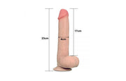 Kiotos Cox - Sliding Skin Dubbellaags Dildo 23 x 4 cm - Lichte Huidskleur-Laced-up.nl