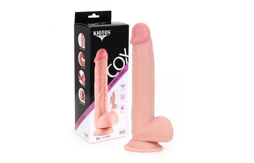Kiotos Cox - Sliding Skin Dubbellaags Dildo 24 x 4,5 cm - Lichte Huidskleur-Laced-up.nl