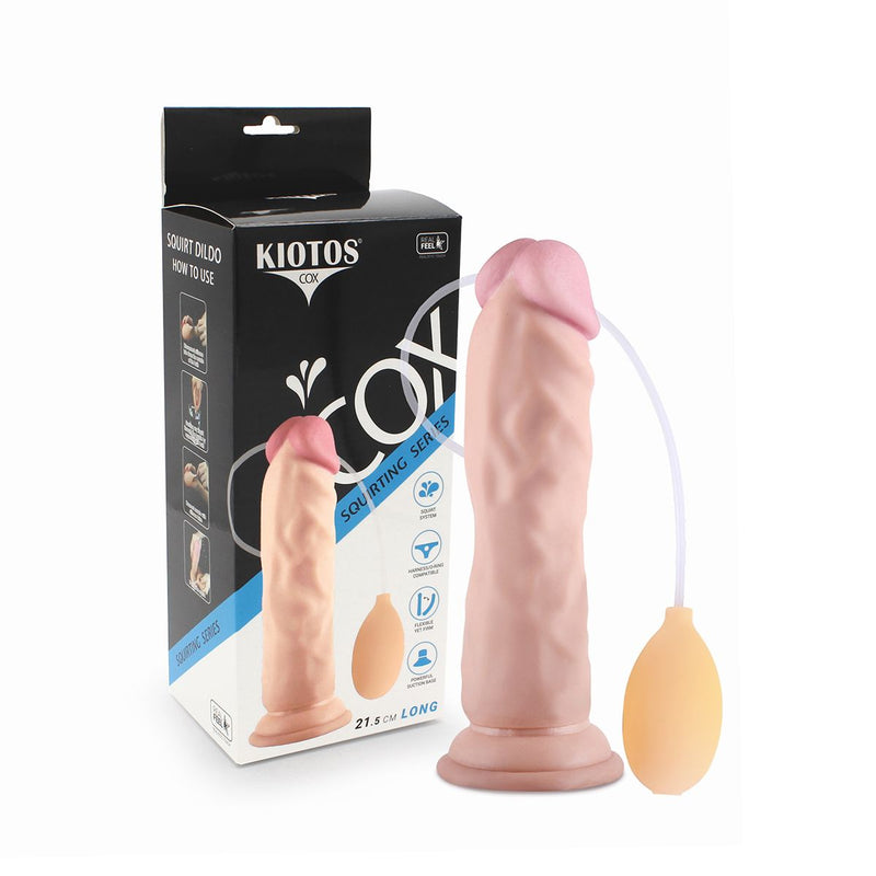 Kiotos Cox - Squirting Dildo 21.5 x 4.5 cm - Lichte Huidskleur-Laced-up.nl