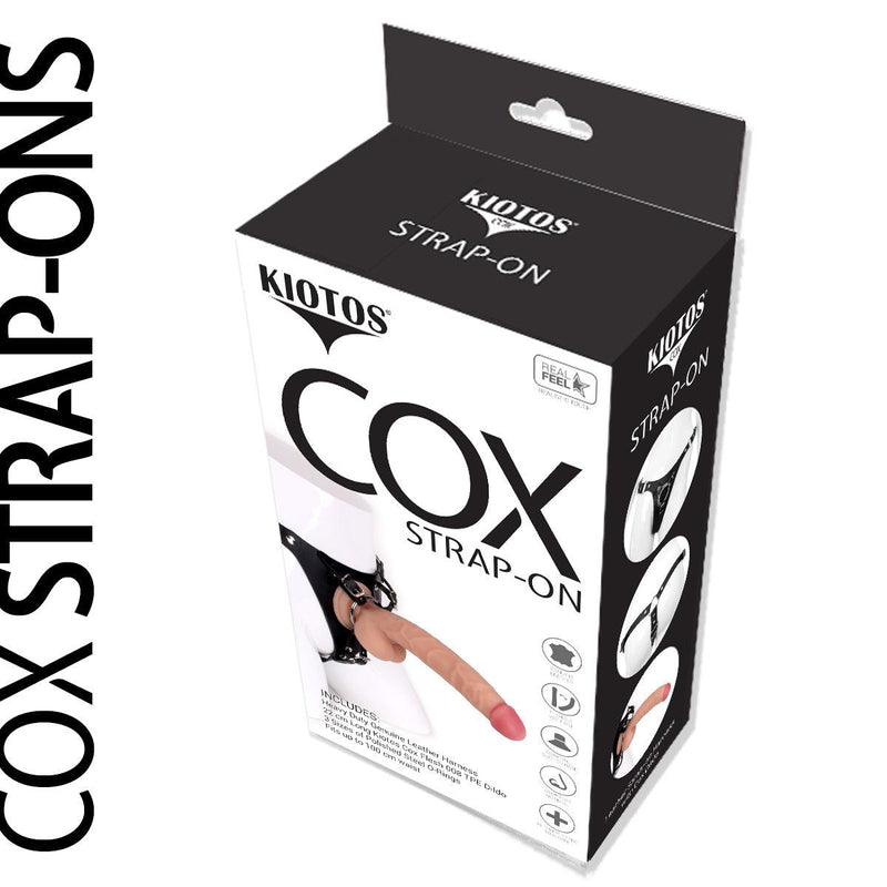 Kiotos Cox - Strap-On Harnas Met Dildo 22 x 4 cm - Lichte Huidskleur-Laced-up.nl