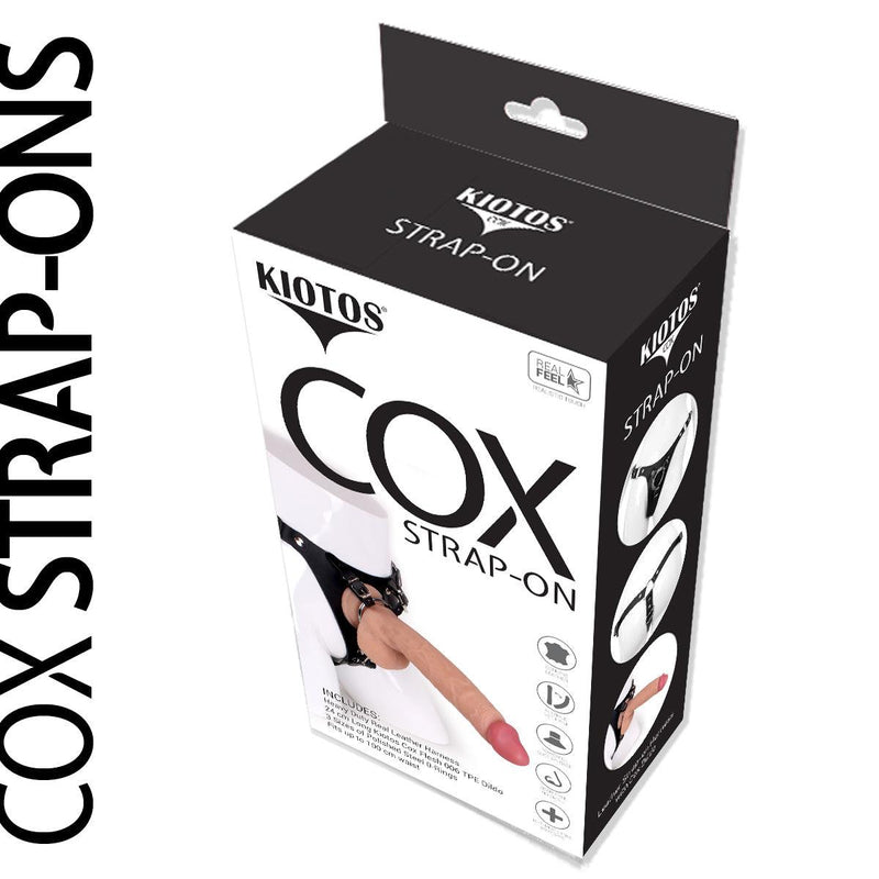 Kiotos Cox - Strap-On Harnas Met Dildo 24 x 4 cm - Lichte Huidskleur-Laced-up.nl