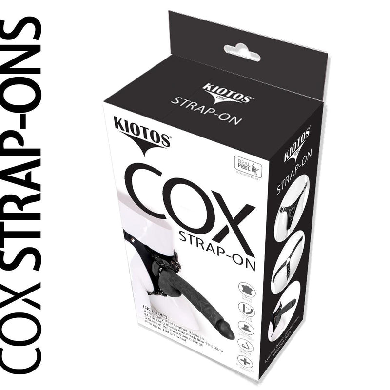 Kiotos Cox - Strap-On Harnas Met Dildo 24 x 4 cm - Zwart-Laced-up.nl