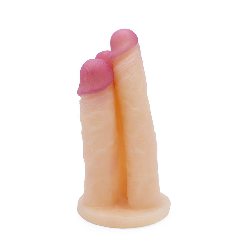 Kiotos Cox - Triple Dildo - Lichte Huidskleur-Laced-up.nl