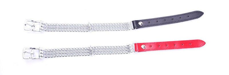 Kiotos - Collar with Chain and Red Leather-Laced-up.nl