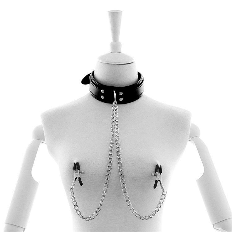 Kiotos - Collar con pinzas para pezones-Erotiekvoordeel.nl