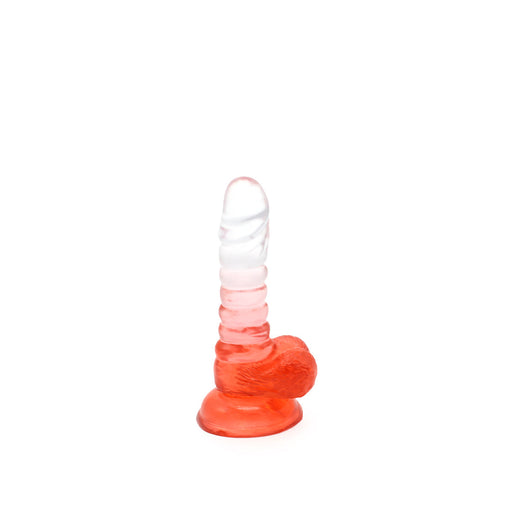 Kiotos Cox Color - Gekleurde Dildo 01 - 15,5 x 3 cm - Transparant/Rood-Laced-up.nl