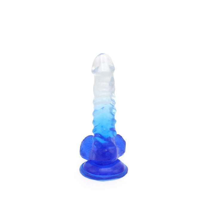 Kiotos Cox Color - Gekleurde Dildo 02 - 18,5 x 4 cm - Transparant/Blauw-Laced-up.nl