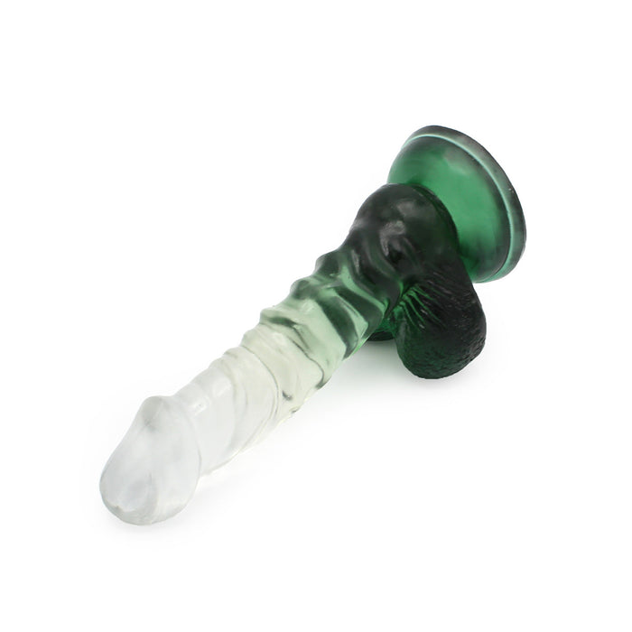 Kiotos Cox Color - Gekleurde Dildo 02 - 18,5 x 4 cm - Transparant/Groen-Laced-up.nl