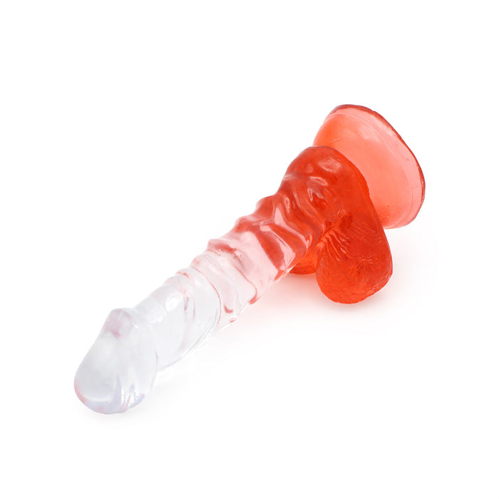 Kiotos Cox Color - Gekleurde Dildo 02 - 18,5 x 4 cm - Transparant/Rood-Laced-up.nl
