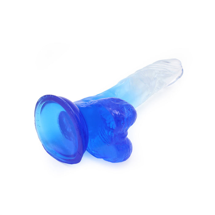 Kiotos Cox Color - Gekleurde Dildo 03 - 17,5 x 3,2 cm - Transparant/Blauw-Laced-up.nl