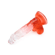 Kiotos Cox Color - Gekleurde Dildo 03 - 17,5 x 3,2 cm - Transparant/Rood-Laced-up.nl