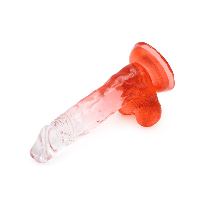 Kiotos Cox Color - Gekleurde Dildo 03 - 17,5 x 3,2 cm - Transparant/Rood-Laced-up.nl