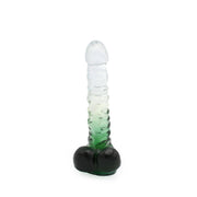 Kiotos Cox Color - Farbiger Dildo 04 - 22,5 x 4 cm - Transparent/Grün - Laced-up.nl
