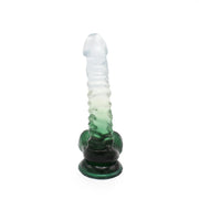 Kiotos Cox Color - Farbiger Dildo 04 - 22,5 x 4 cm - Transparent/Grün - Laced-up.nl