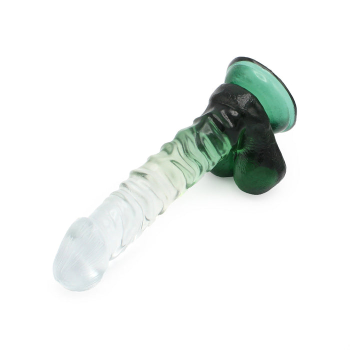 Kiotos Cox Color - Gekleurde Dildo 04 - 22,5 x 4 cm - Transparant/Groen-Laced-up.nl