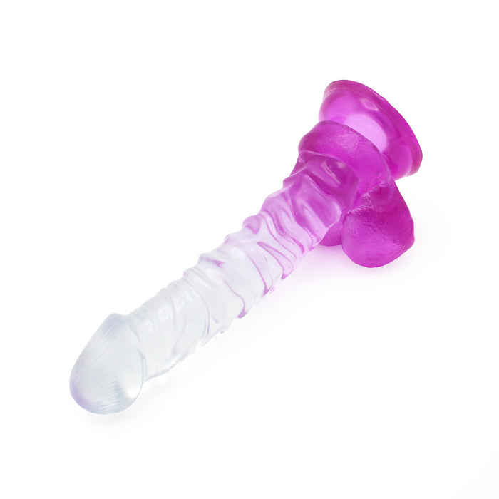 Kiotos Cox Color - Gekleurde Dildo 04 - 22,5 x 4 cm - Transparant/Paars-Laced-up.nl