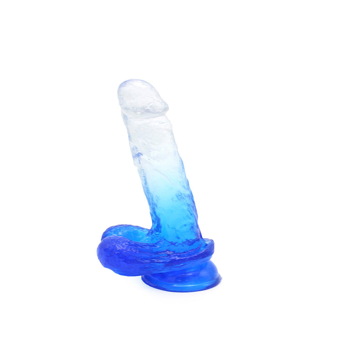 Kiotos Cox Color - Gekleurde Dildo 07 - 18 x 4 cm - Transparant/Blauw-Laced-up.nl