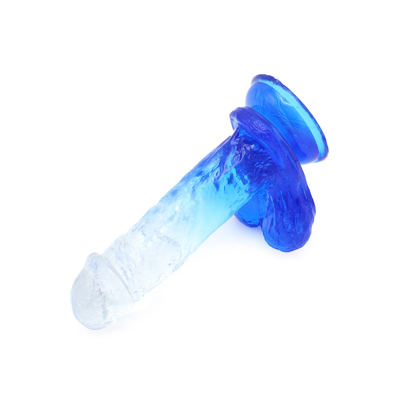 Kiotos Cox Color - Gekleurde Dildo 07 - 18 x 4 cm - Transparant/Blauw-Laced-up.nl