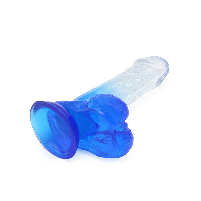 Kiotos Cox Color - Gekleurde Dildo 07 - 18 x 4 cm - Transparant/Blauw-Laced-up.nl