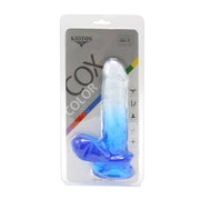 Kiotos Cox Color - Gekleurde Dildo 07 - 18 x 4 cm - Transparant/Blauw-Laced-up.nl