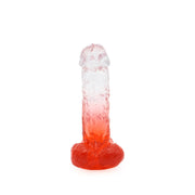 Kiotos Cox Color - Gekleurde Dildo 07 - 18 x 4 cm - Transparant/Rood-Laced-up.nl