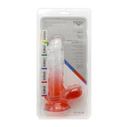 Kiotos Cox Color - Gekleurde Dildo 07 - 18 x 4 cm - Transparant/Rood-Laced-up.nl