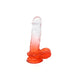Kiotos Cox Color - Gekleurde Dildo 07 - 18 x 4 cm - Transparant/Rood-Laced-up.nl